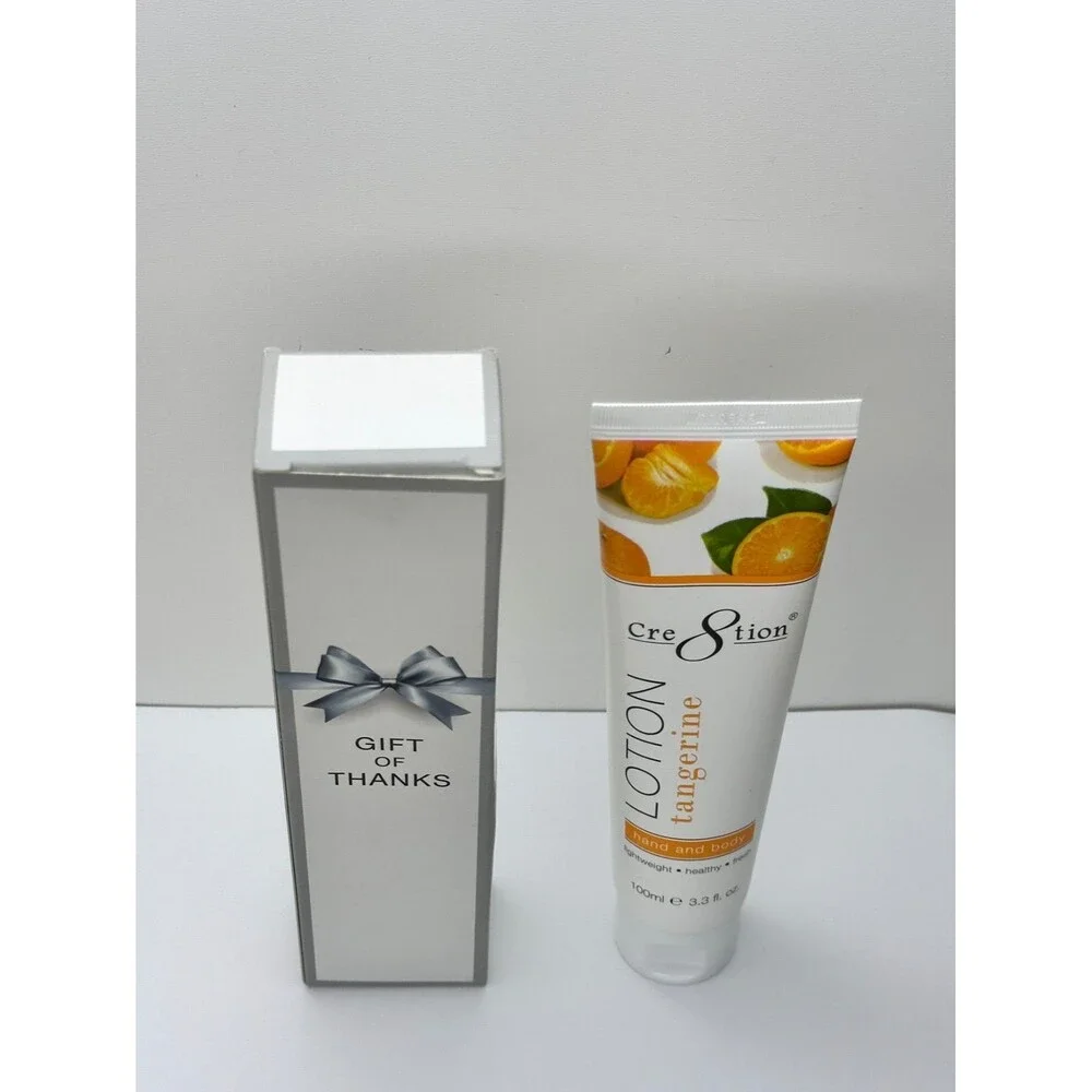 Cre8tion Tangerine Hand and Body Lotion 3.3 fl oz Gift Box Set White